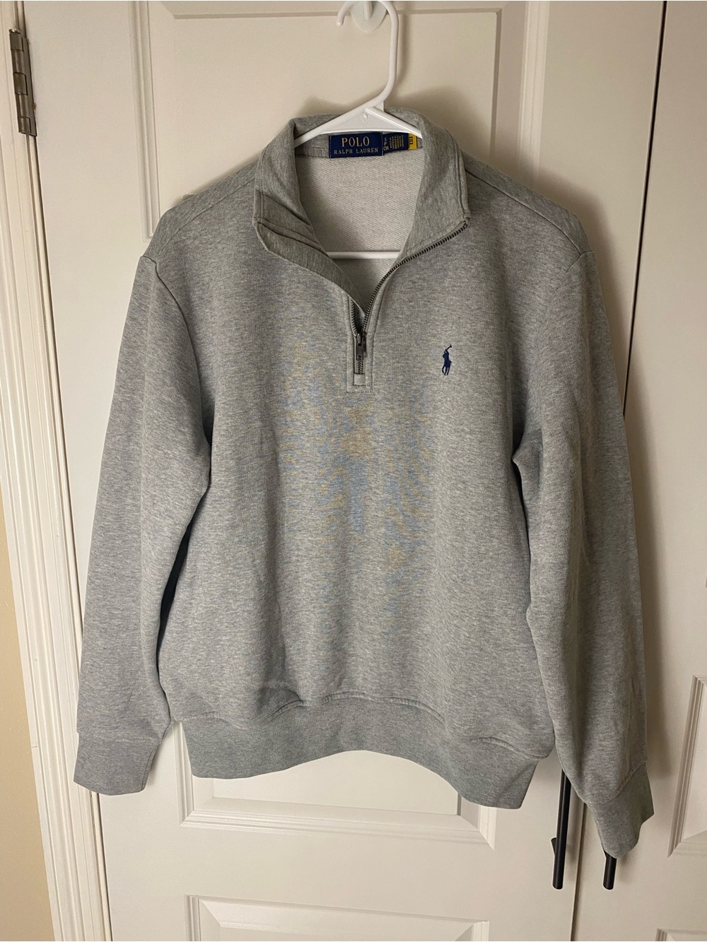 Ralph Lauren Light Gray Half-Zip Pullover Sweatshirt